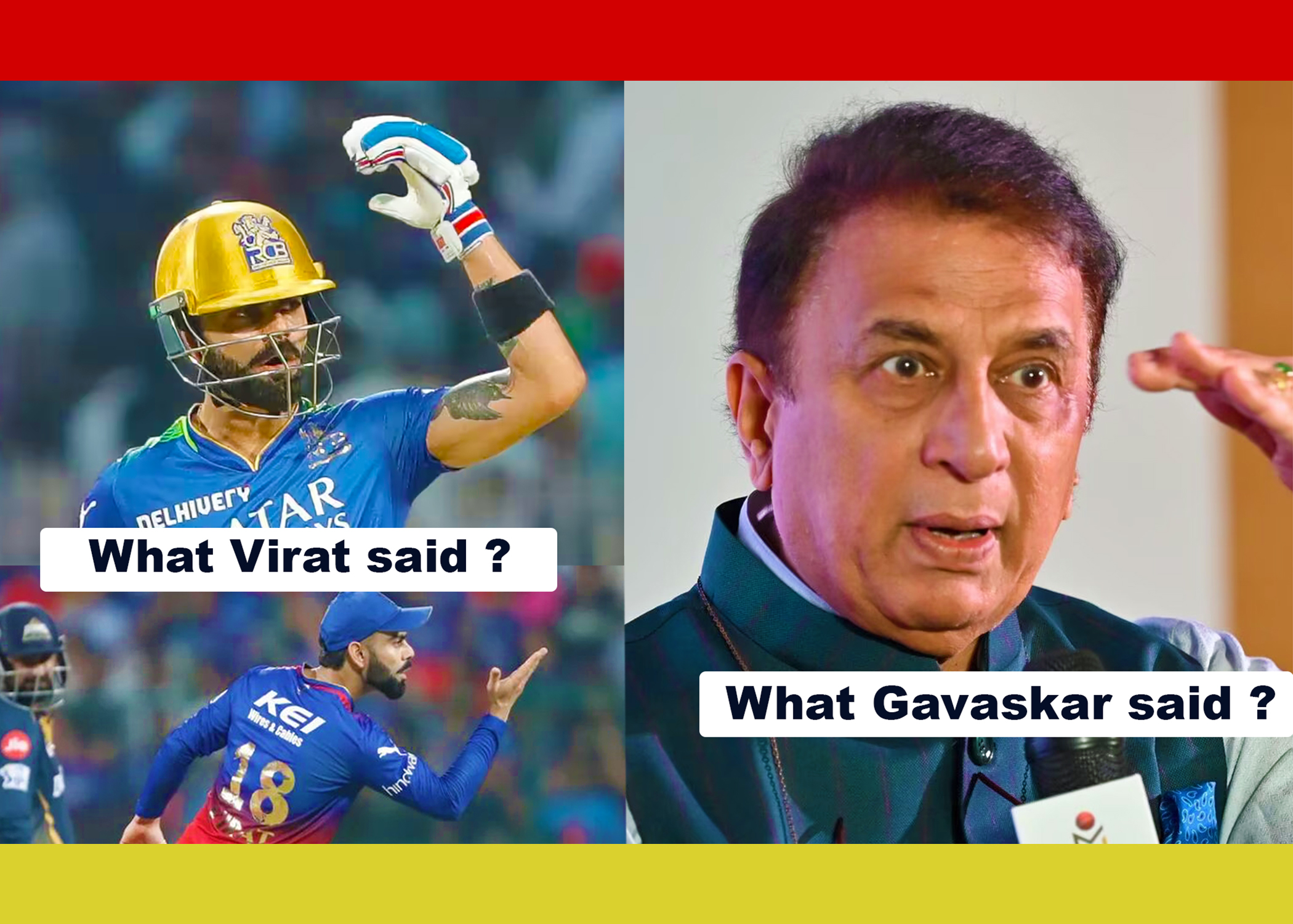 Sunil Gavaskar vs Virat Kholi again ?